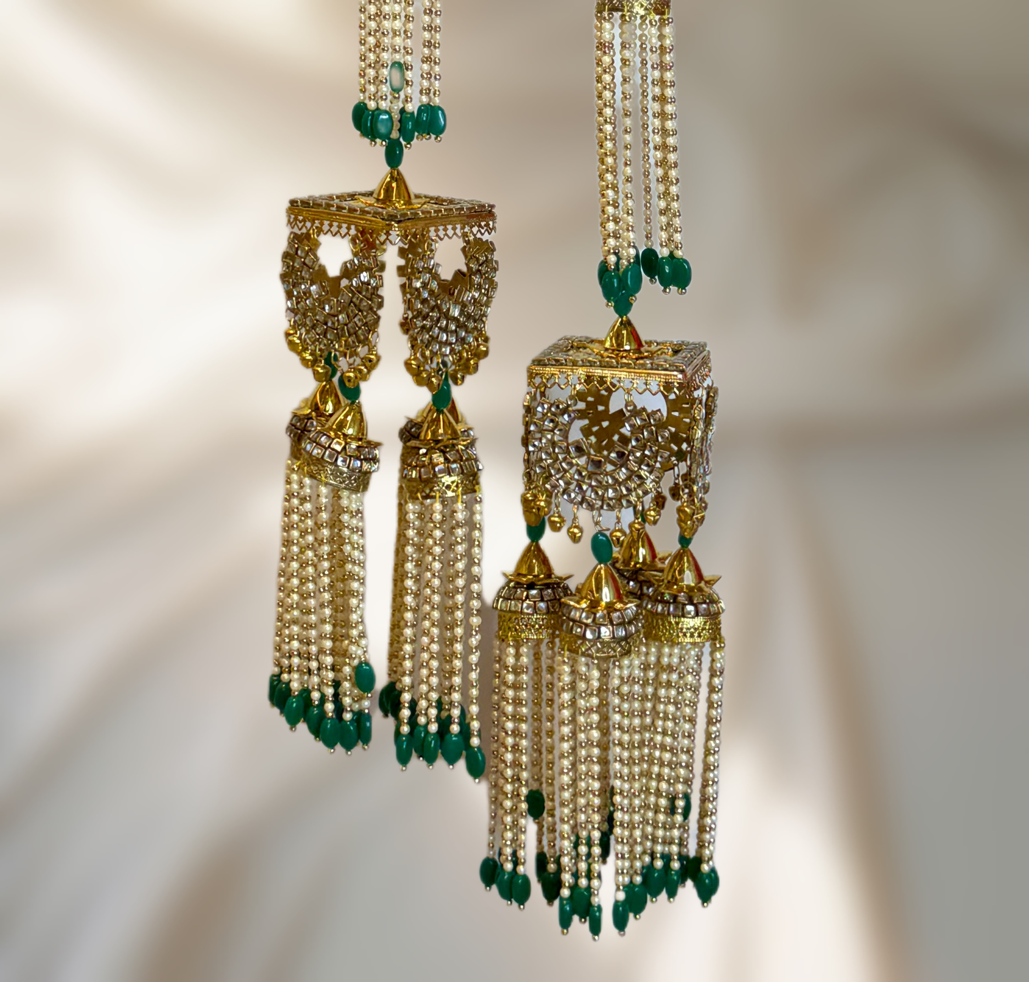 Square Shaped Kundan Kaleere
